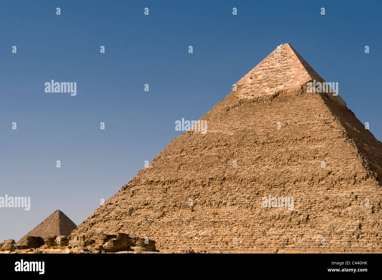 Piramidi di Giza Egitto Foto Stock