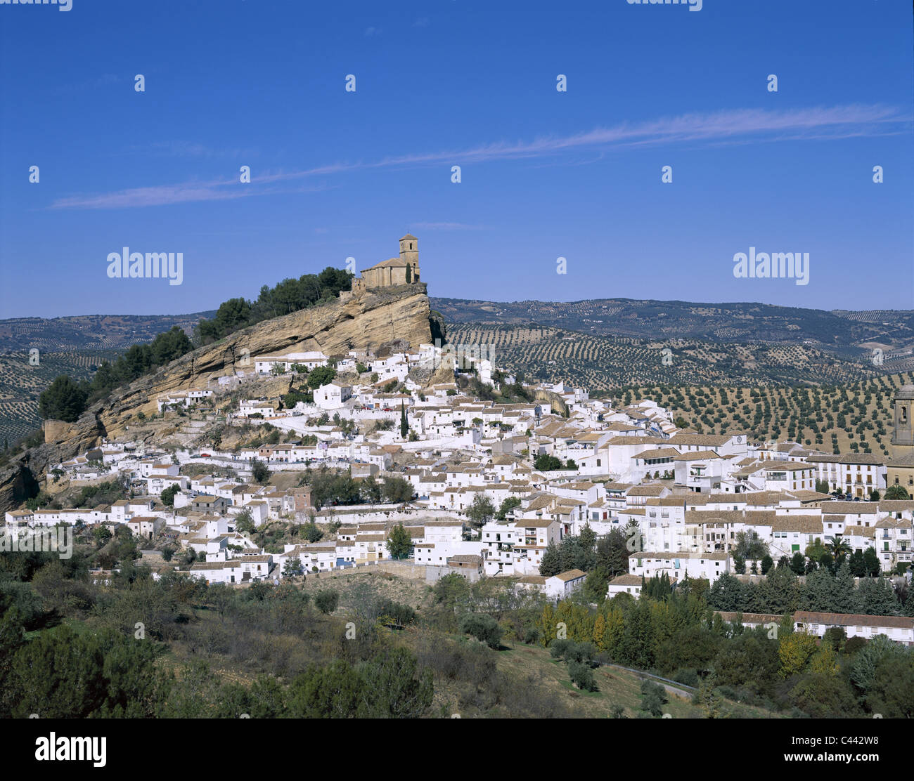 Andalusia, Blancos, vacanze, Landmark, Montefrio, Pueblos, Spagna, Europa, turismo, vacanze, villaggi, bianco, Foto Stock