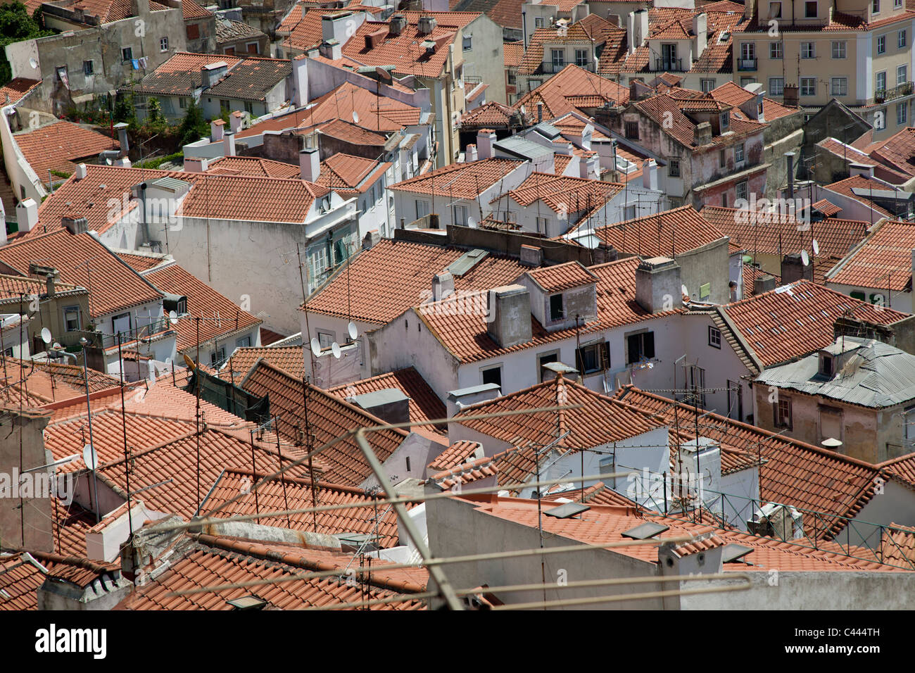 Vista dei tetti della città Foto Stock