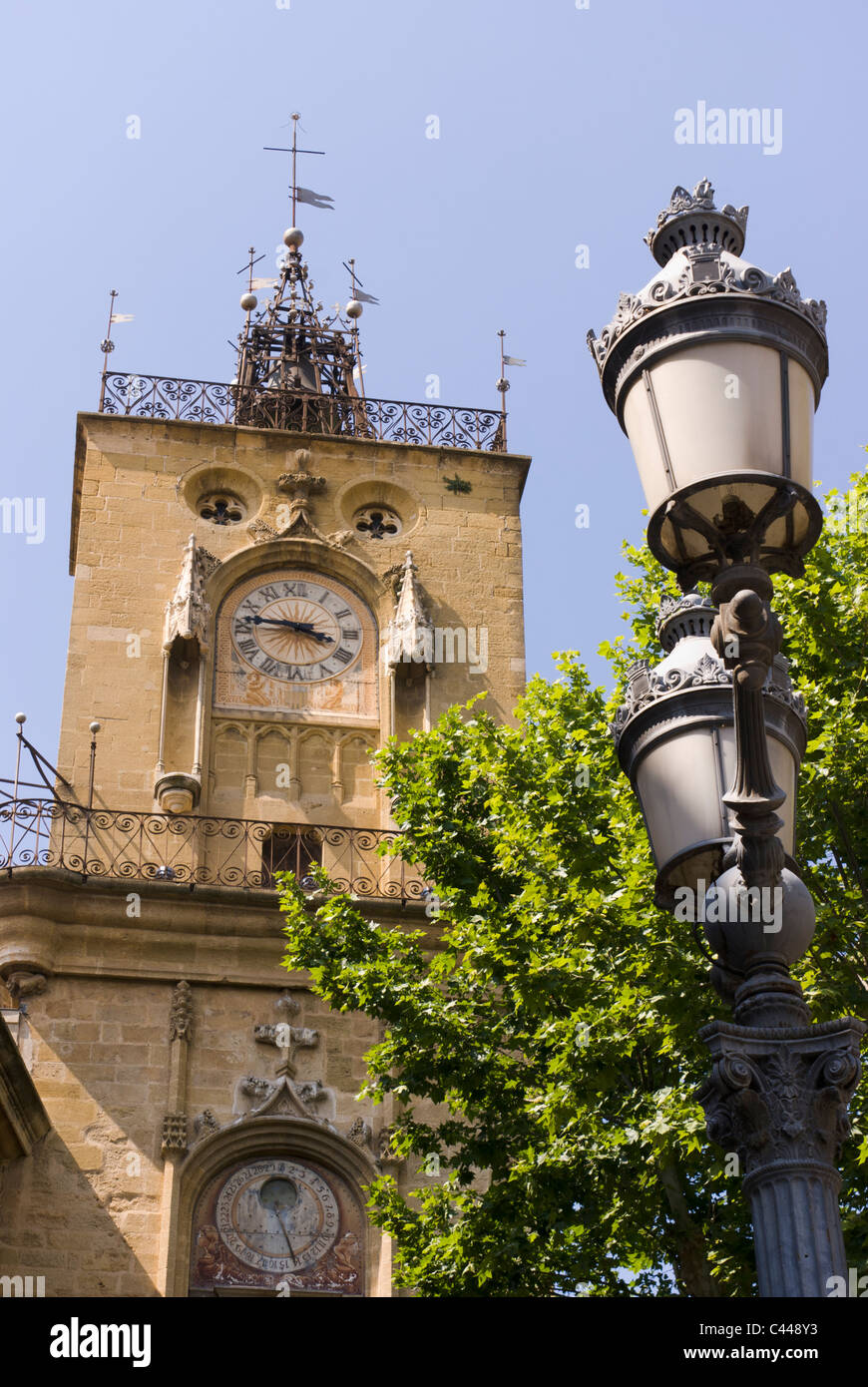 Tour d'Horloge (Torre dell'orologio), Aix-en-Provence, Francia Foto Stock