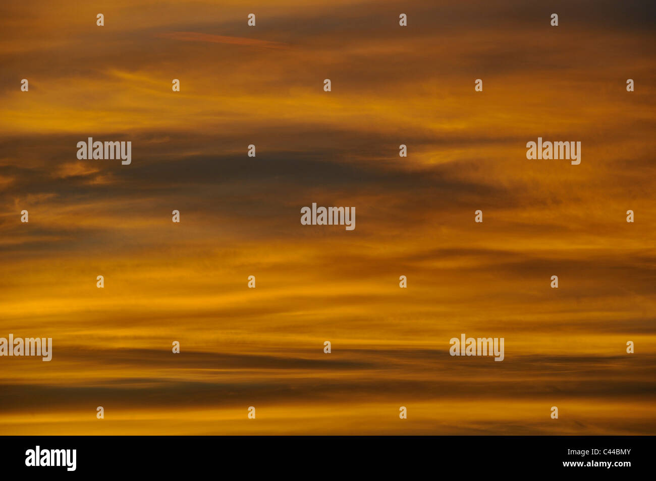 Cielo, nuvole, atmosfera serale, giallo di sera, Foto Stock