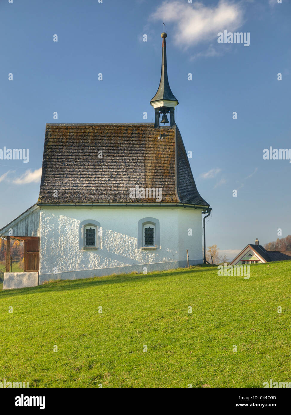 Appenzell, fede, religione, cappella, cloud, Appenzell, Svizzera Foto Stock