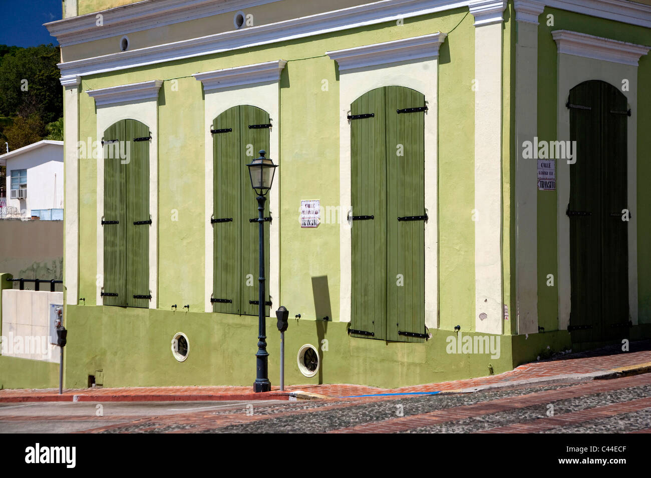 Stati Uniti d'America, Caraibi, Puerto Rico, West Coast, St German, Architettura coloniale Foto Stock