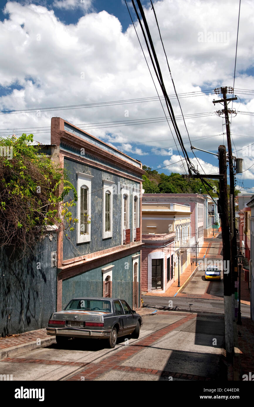 Stati Uniti d'America, Caraibi, Puerto Rico, West Coast, St German, Architettura coloniale Foto Stock