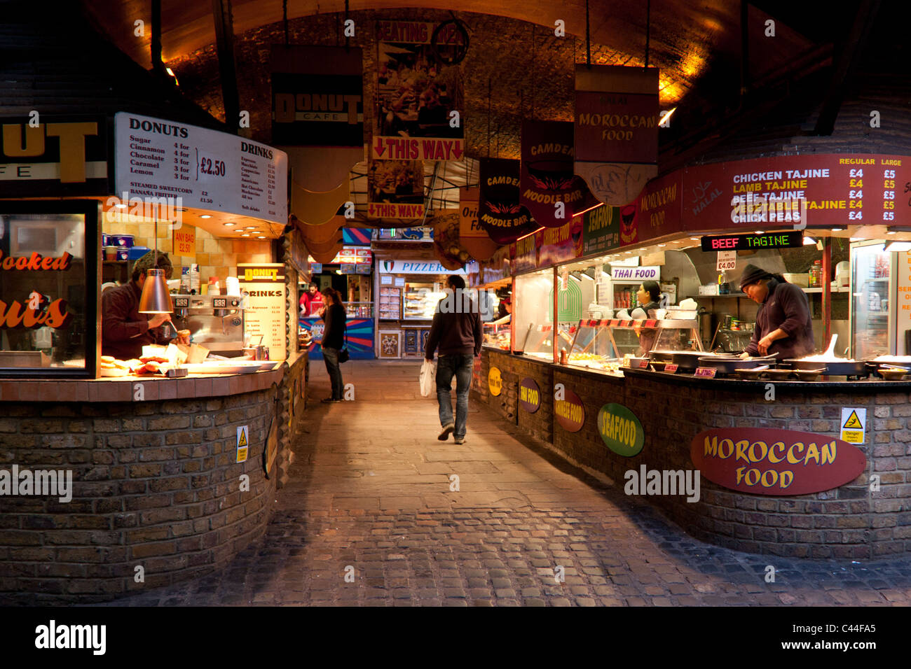 Camden Market food court Foto Stock