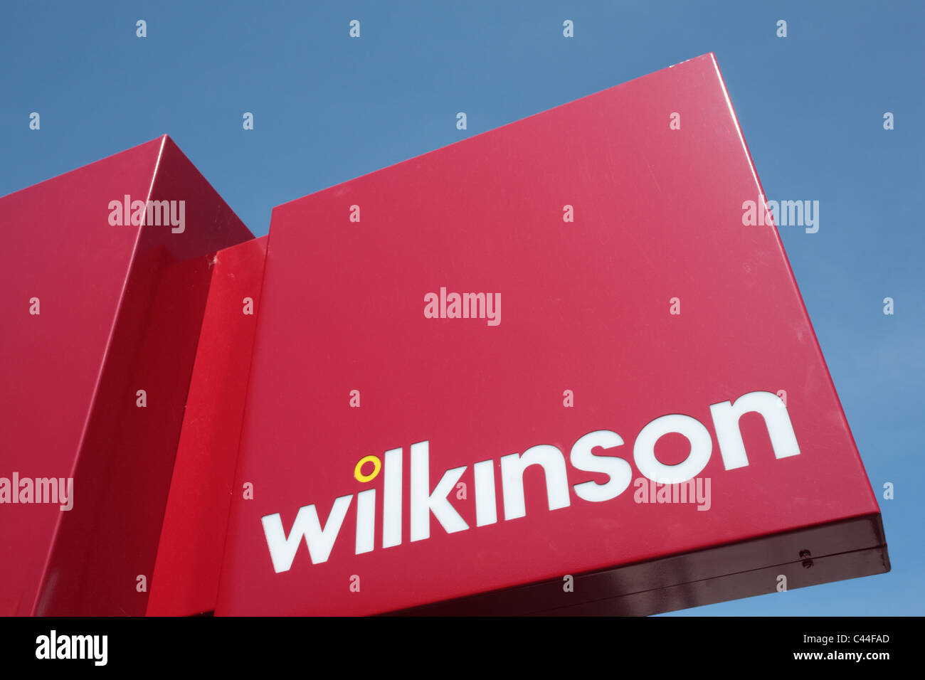 Wilkinson segnaletica in negozio Foto Stock