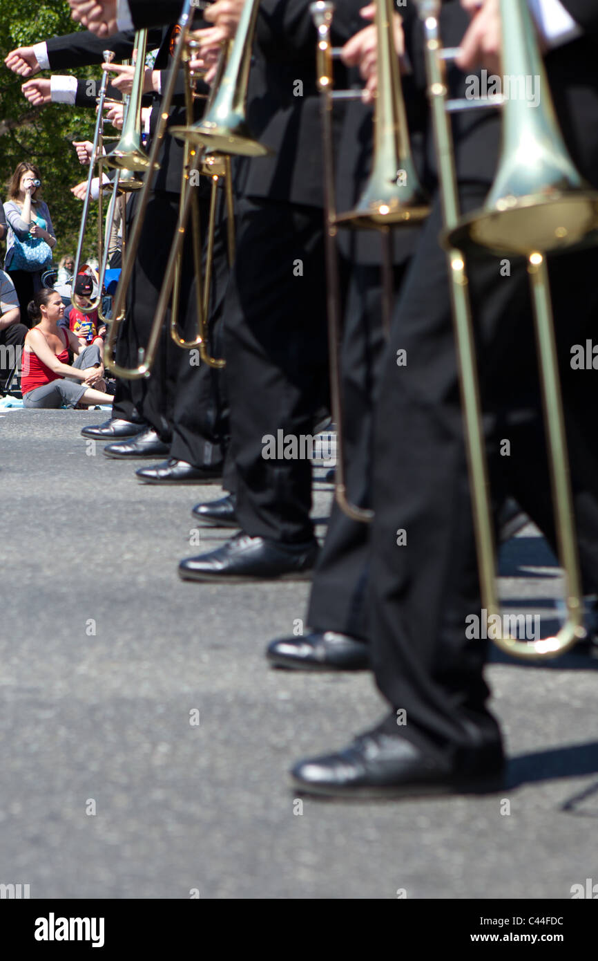 Giorno di Victoria Parade di Victoria, BC, maggio 2011. Foto Stock