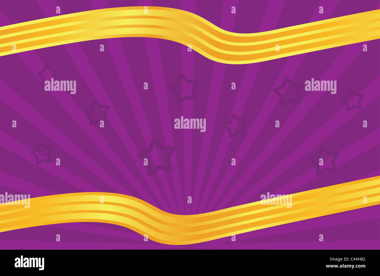 Opuscolo di festa in viola e dai toni dorati Foto Stock