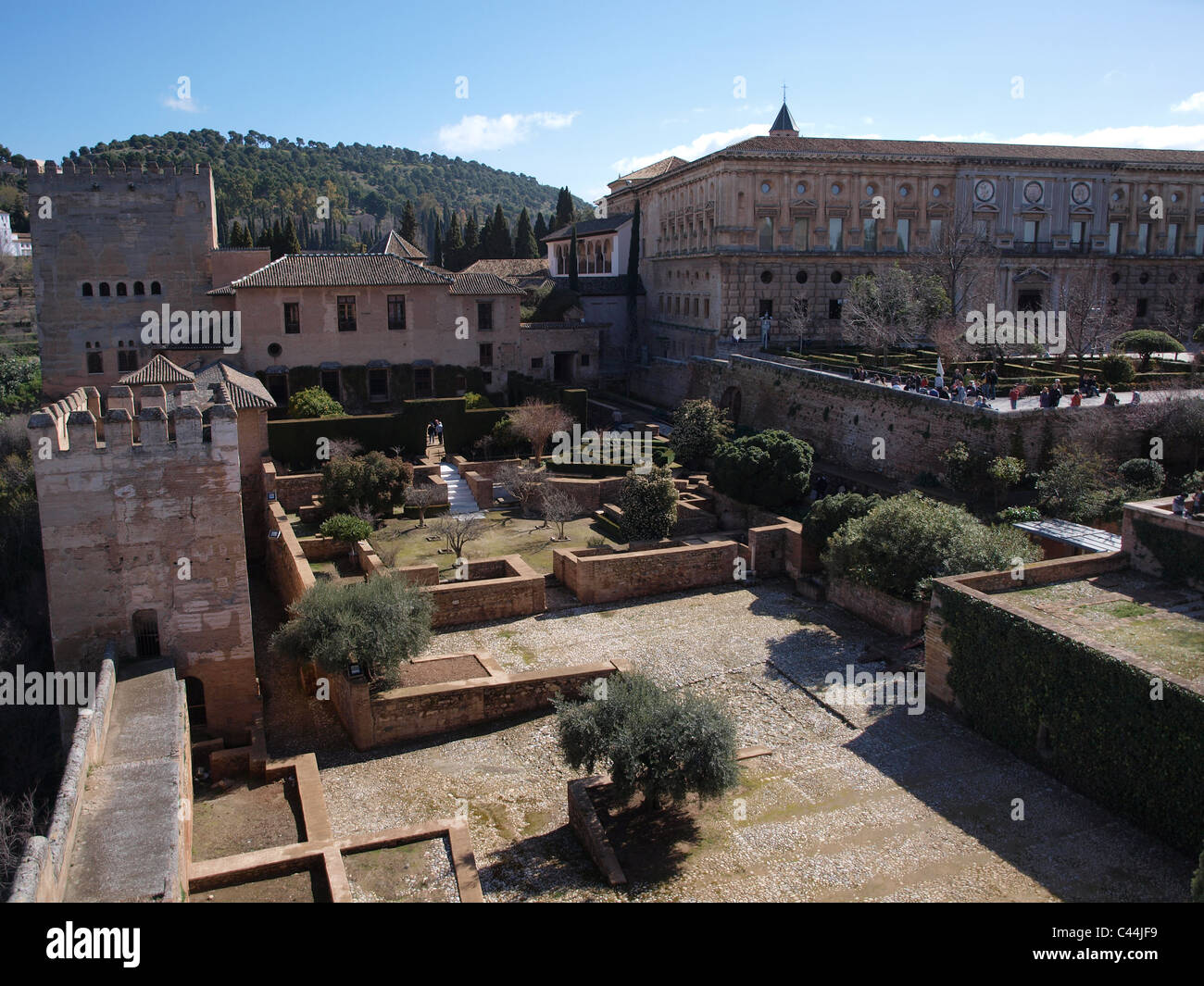 Parte dell'Alhambra di Granada, Spagna Foto Stock