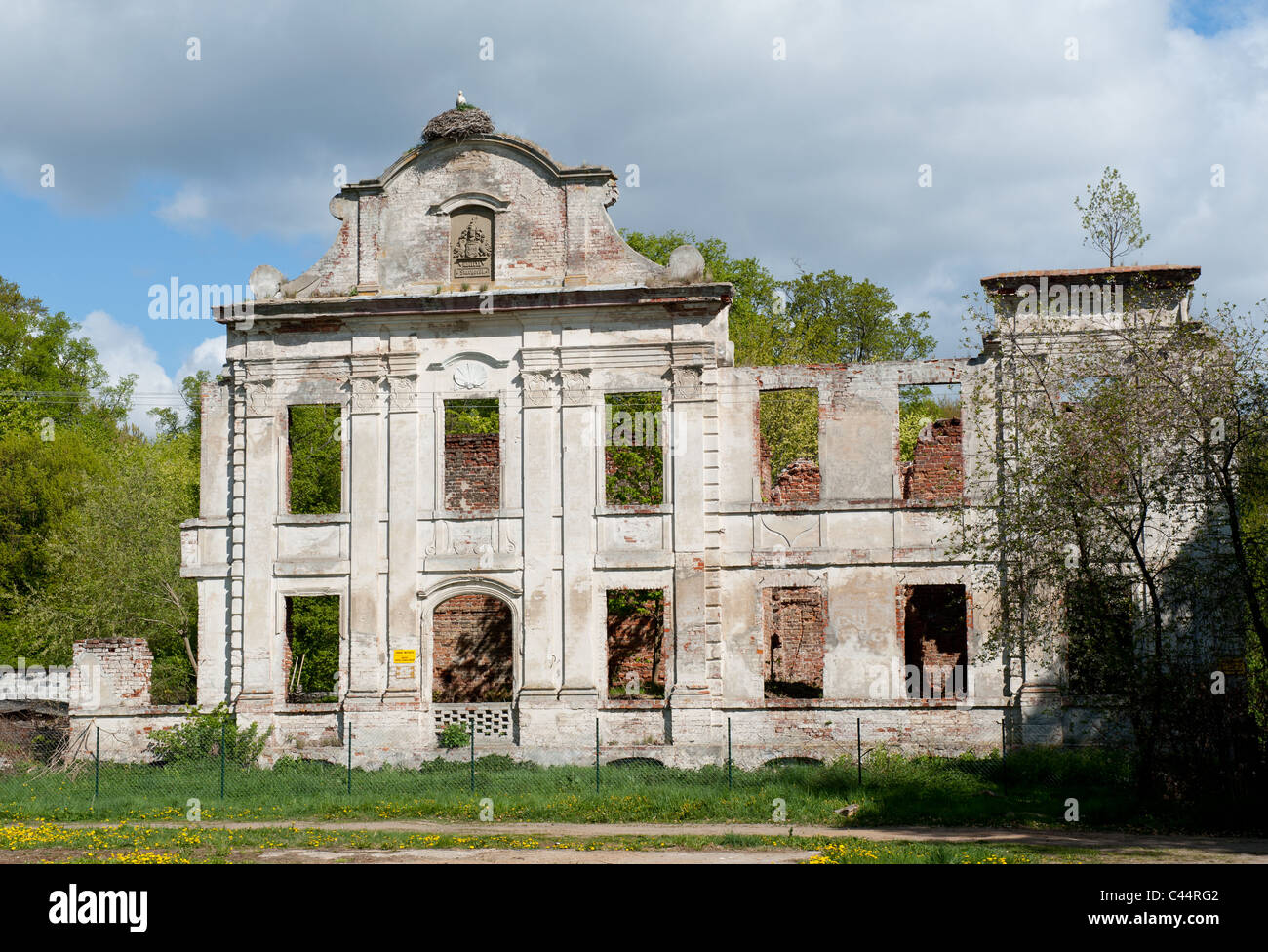 Le rovine di un palazzo (XVIII sec.) in Starogard, West Pomerania voivodato, Polonia Foto Stock