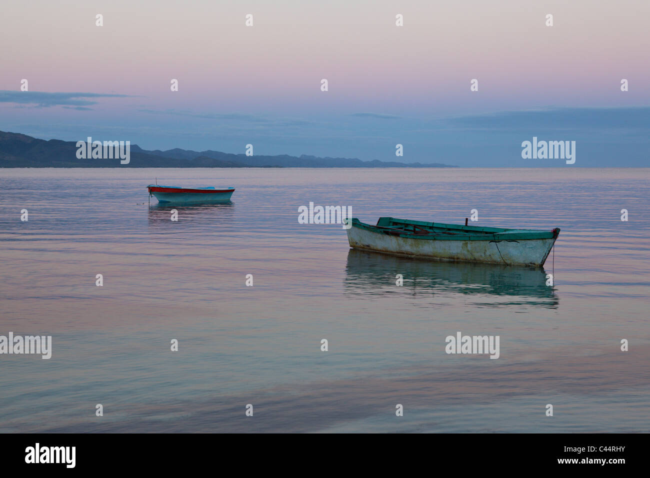 Costa a Sunrise, Punta Rucia, Repubblica Dominicana Foto Stock