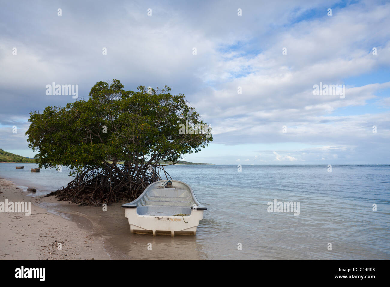 Spiaggia del Parco Nazionale di Estero Hondo, Repubblica Dominicana Foto Stock