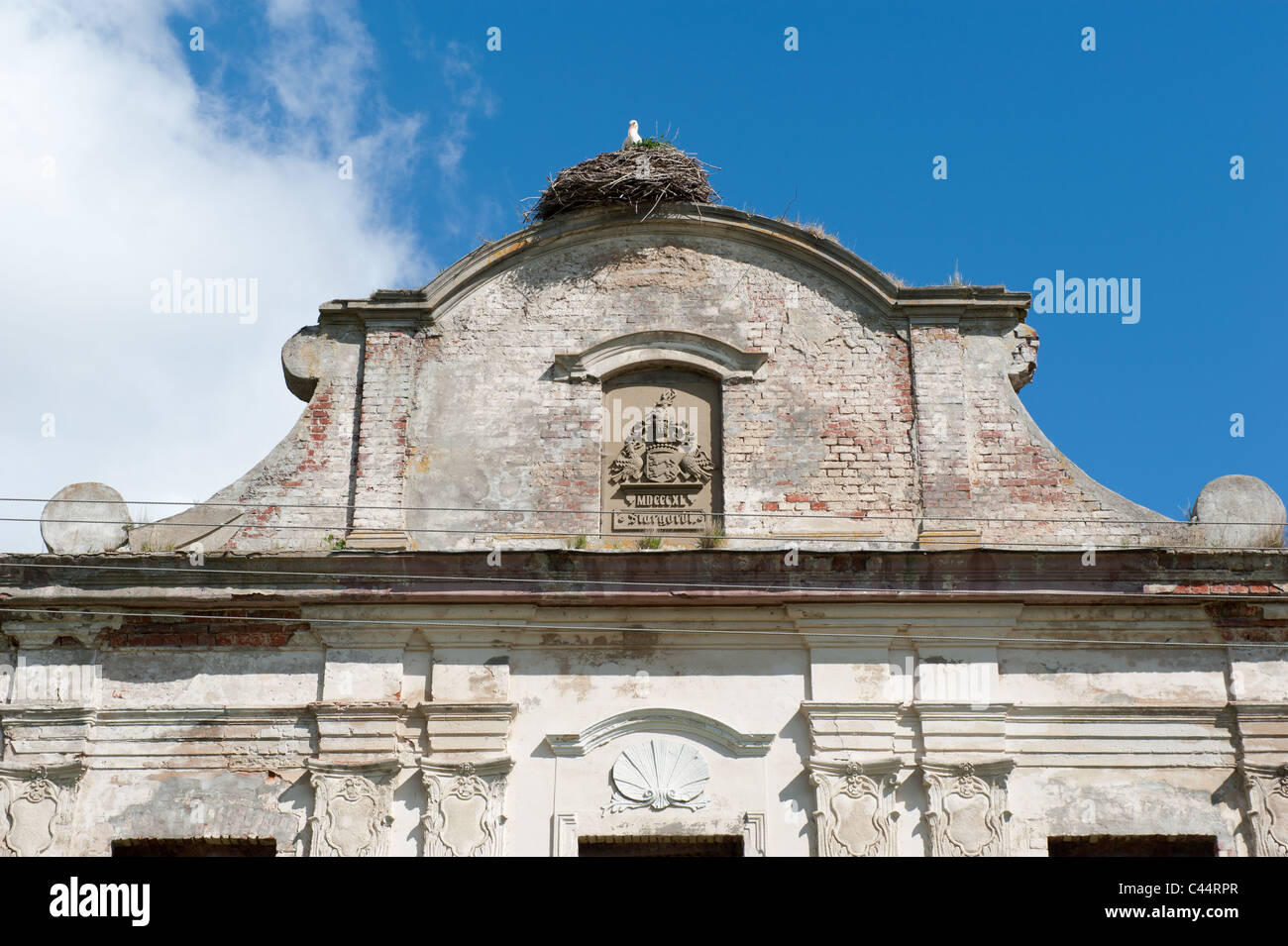 Le rovine di un palazzo (XVIII sec.) in Starogard, West Pomerania voivodato, Polonia Foto Stock