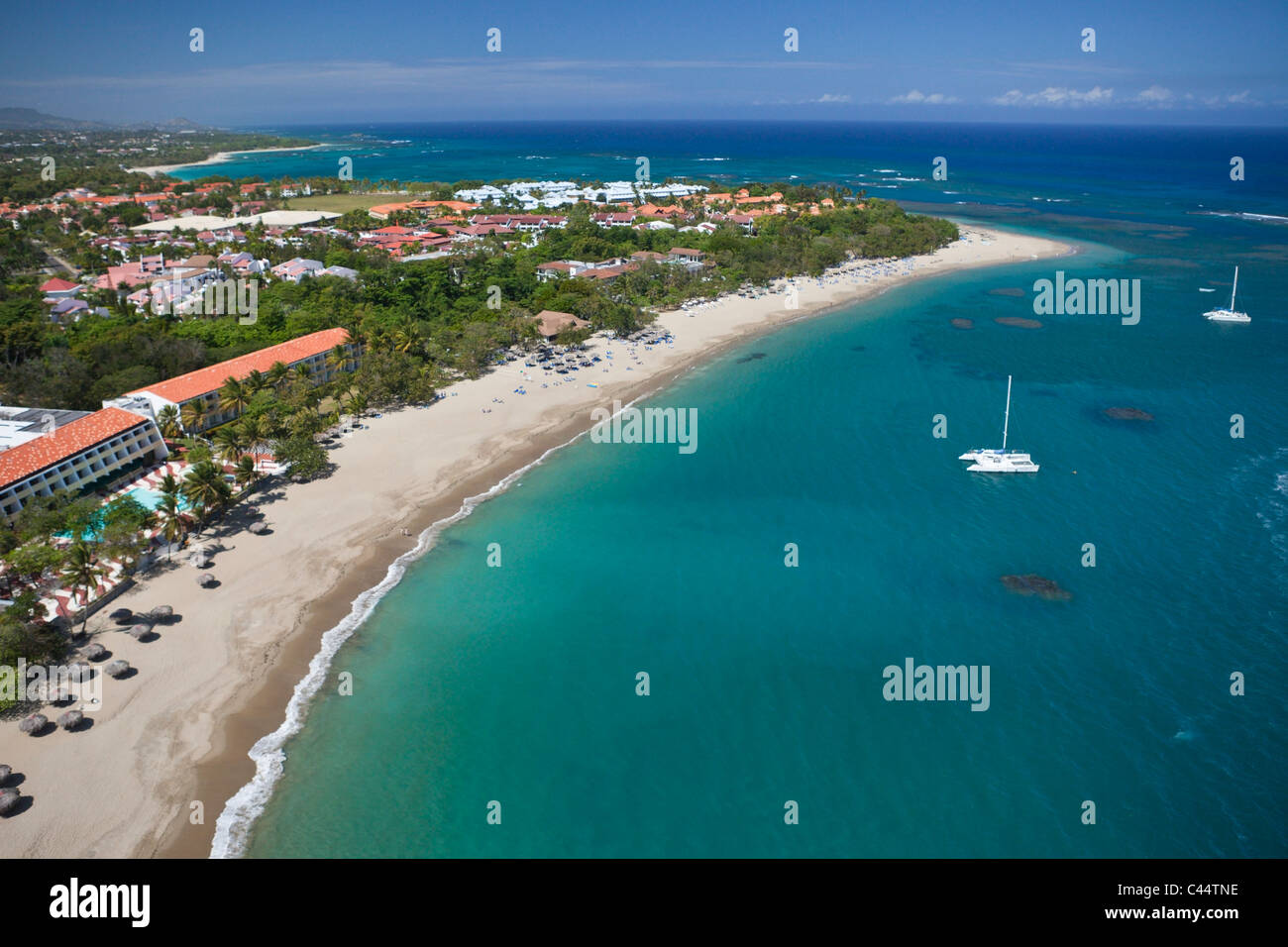 Spiaggia di Playa Dorada, San Felipe de Puerto Plata, Repubblica Dominicana Foto Stock