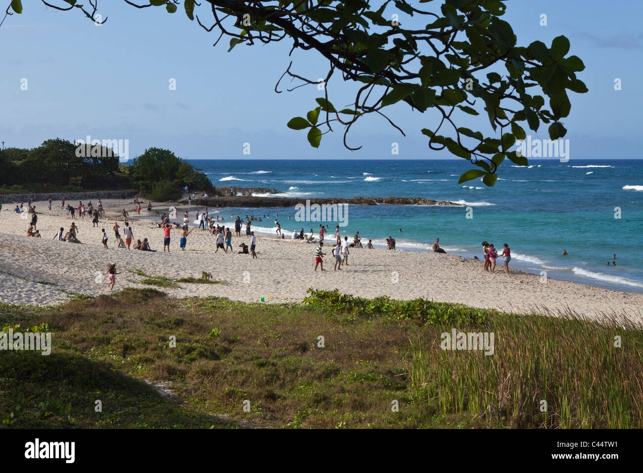 Spiaggia di Puerto Plata, Repubblica Dominicana Foto Stock
