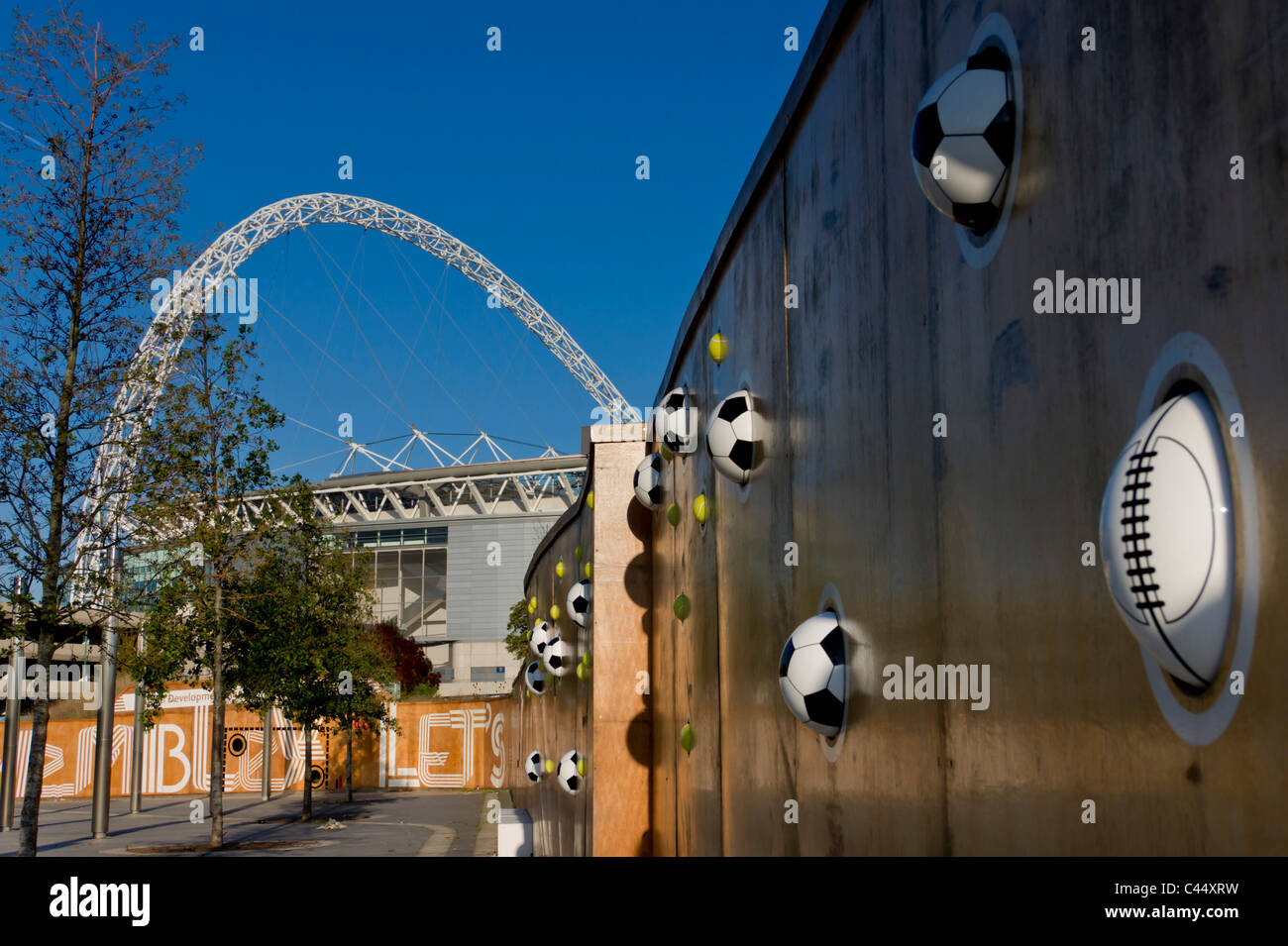 Europa, Regno Unito, Inghilterra, Londra, Wembley Stadium, sport, calcio, arena, 2010, moderno, Olympic, nuovo Foto Stock