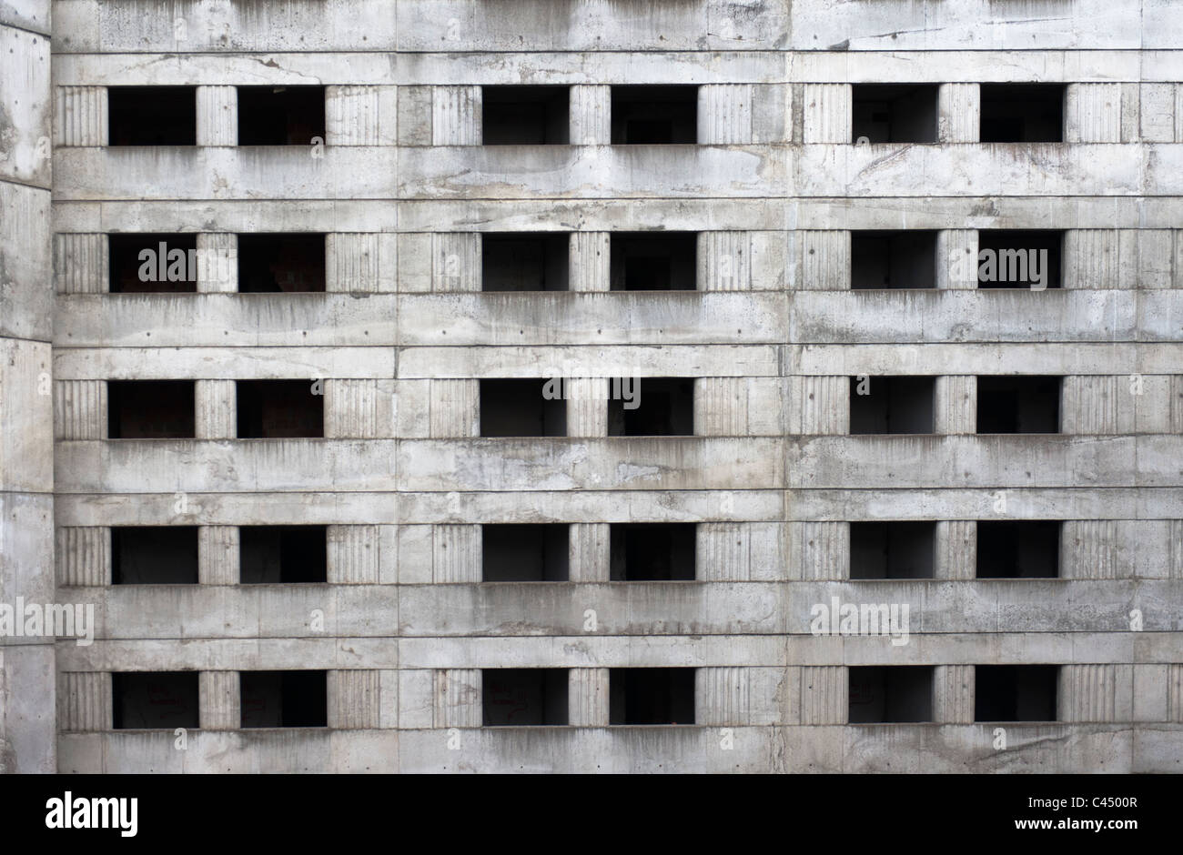 Resti di un sovietico-era l edificio di appartamenti a Kaunas, Lituania. Foto Stock