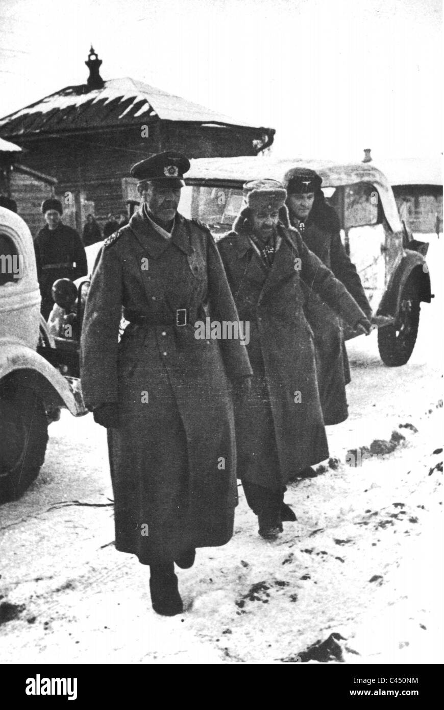 Friedrich Paulus con i funzionari a Stalingrado, 1943 Foto Stock