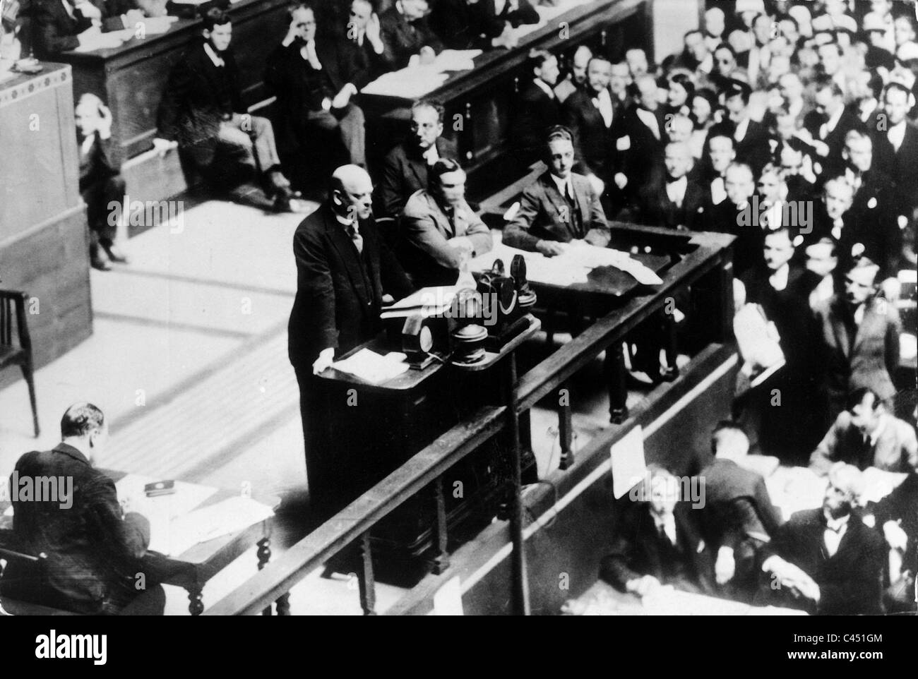 Stresemann il discorso alla Lega delle Nazioni, 1926 Foto Stock