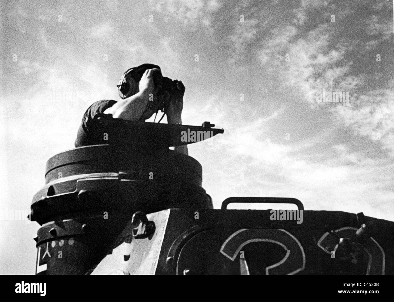 Il comandante del serbatoio in una scena da 'Sieg im Westen" (vittoria nella West), 1940 Foto Stock