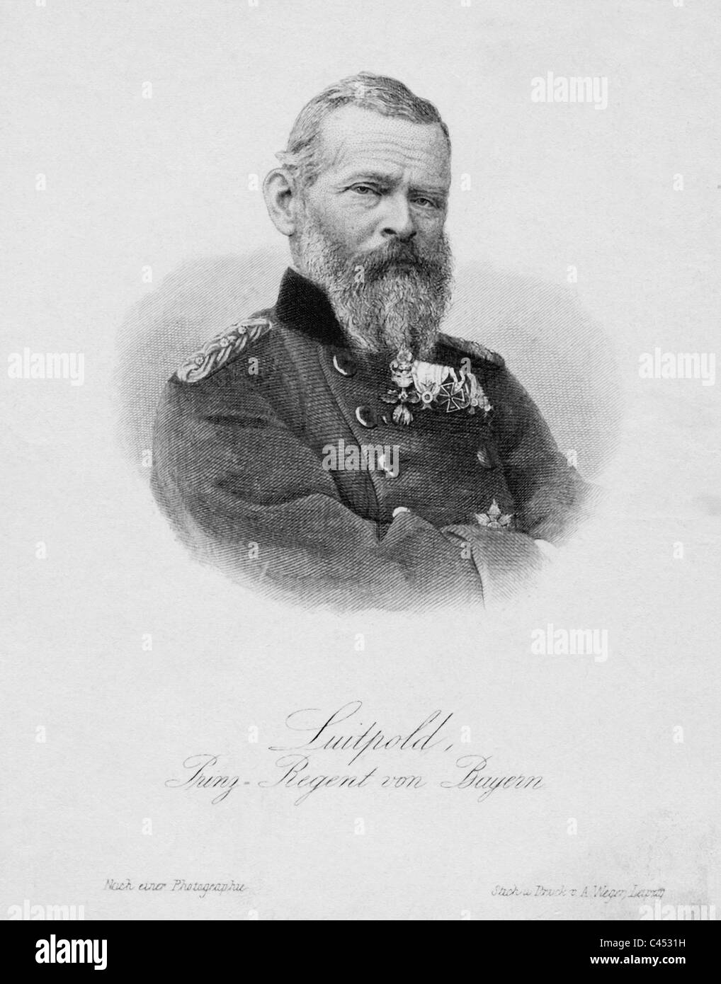 Il principe reggente Luitpold di Baviera Foto Stock