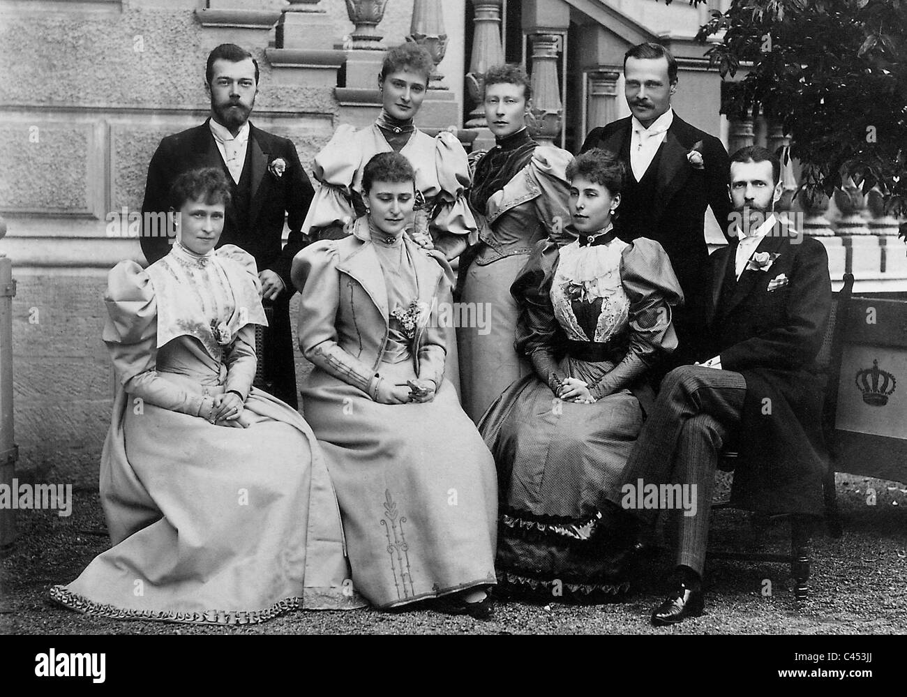 Lo Zar Nicola II con la sua futura moglie Alice a Darmstadt, 1894 Foto Stock