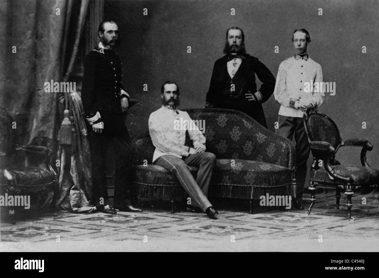 L'imperatore Franz Joseph I e i suoi fratelli Foto Stock