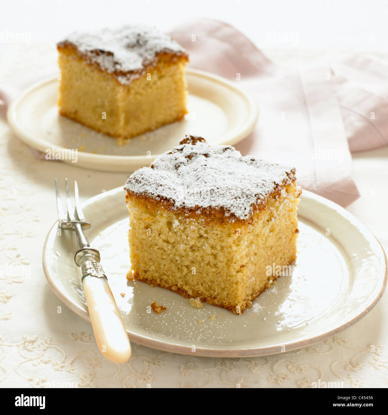 Torta di semolino, close-up Foto Stock