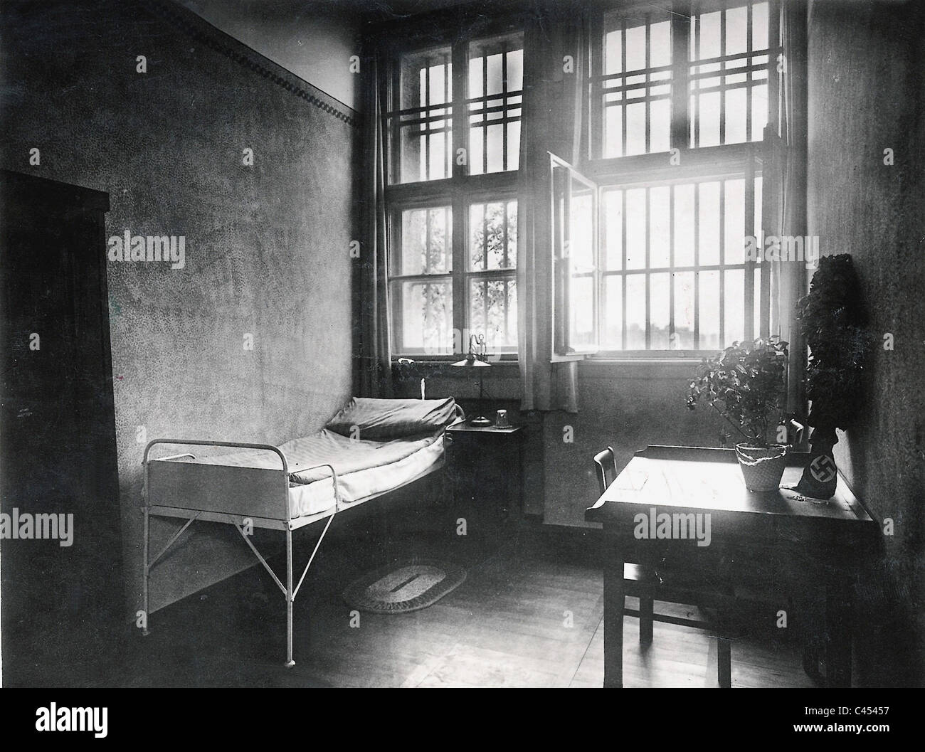 Hitler la cella del carcere durante la sua detenzione nella fortezza di Landsberg Foto Stock
