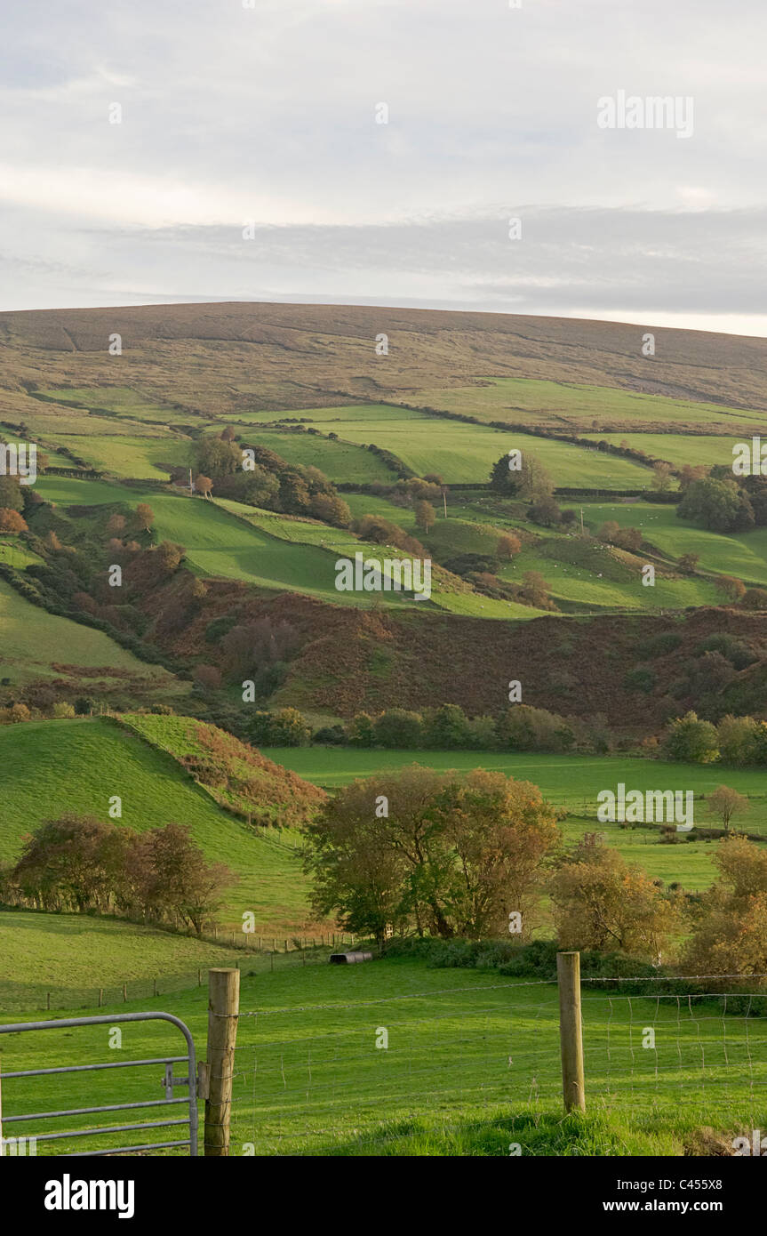 Irlanda del Nord, County Tyrone, montagne Sperrin, vista della valle Glenelly Foto Stock