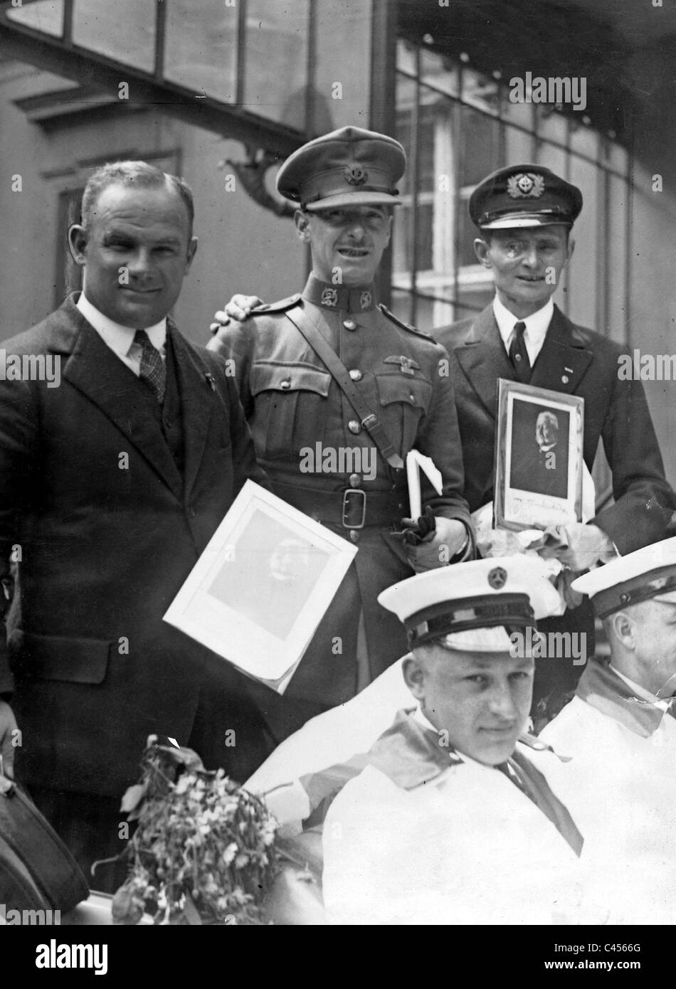 Freiherr von Huenefeld, Grandi Fitzmaurice e Hermann Koehl hanno, 1928 Foto Stock