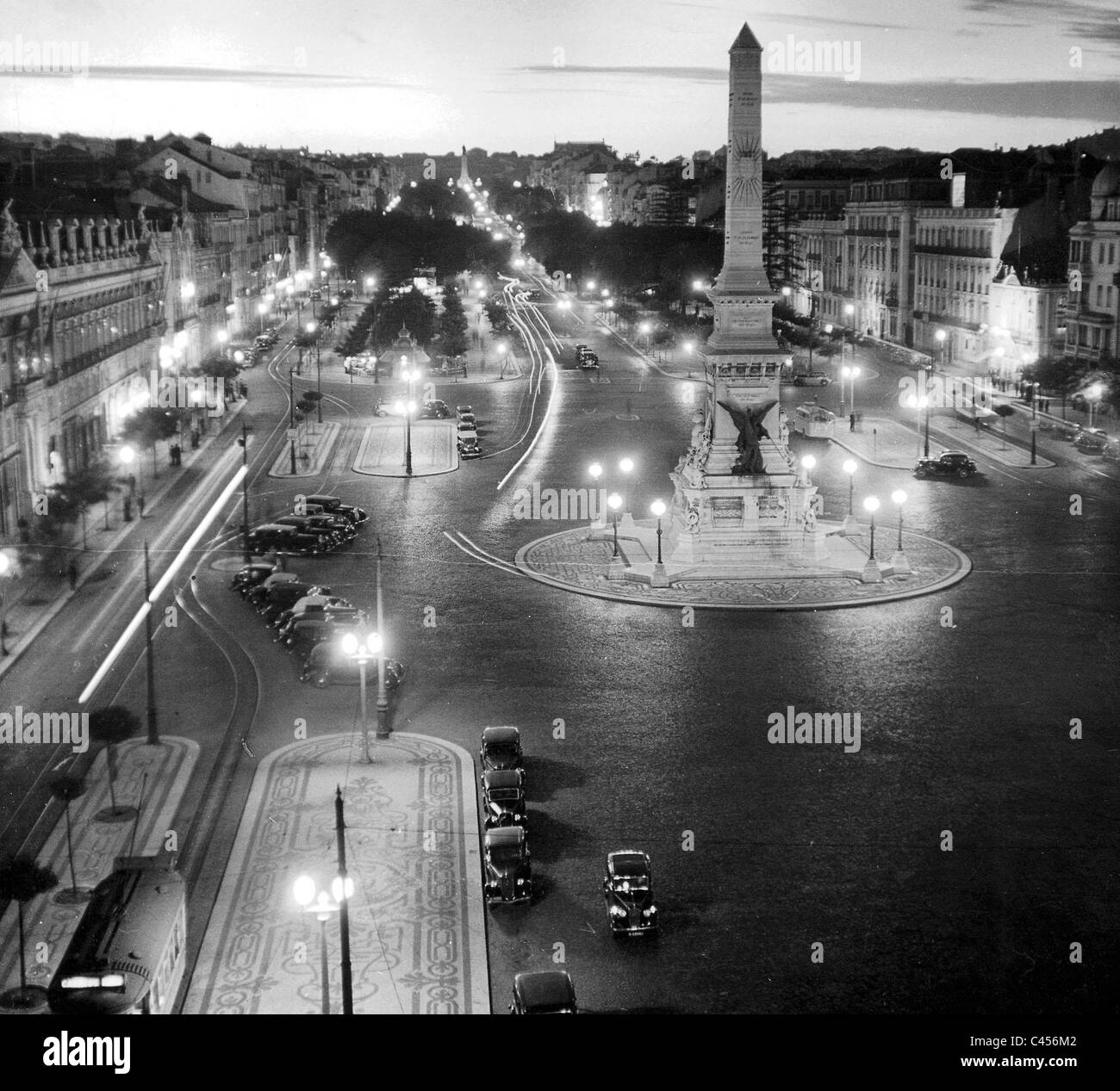 Lisbona in serata, 1937 Foto Stock