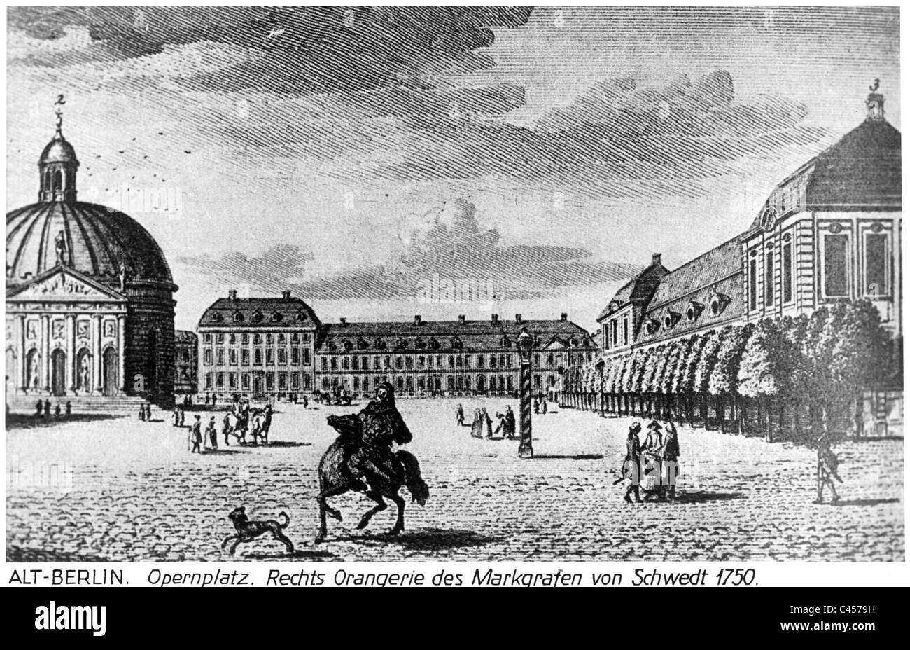 Opernplatz a Berlino, 1750 Foto Stock