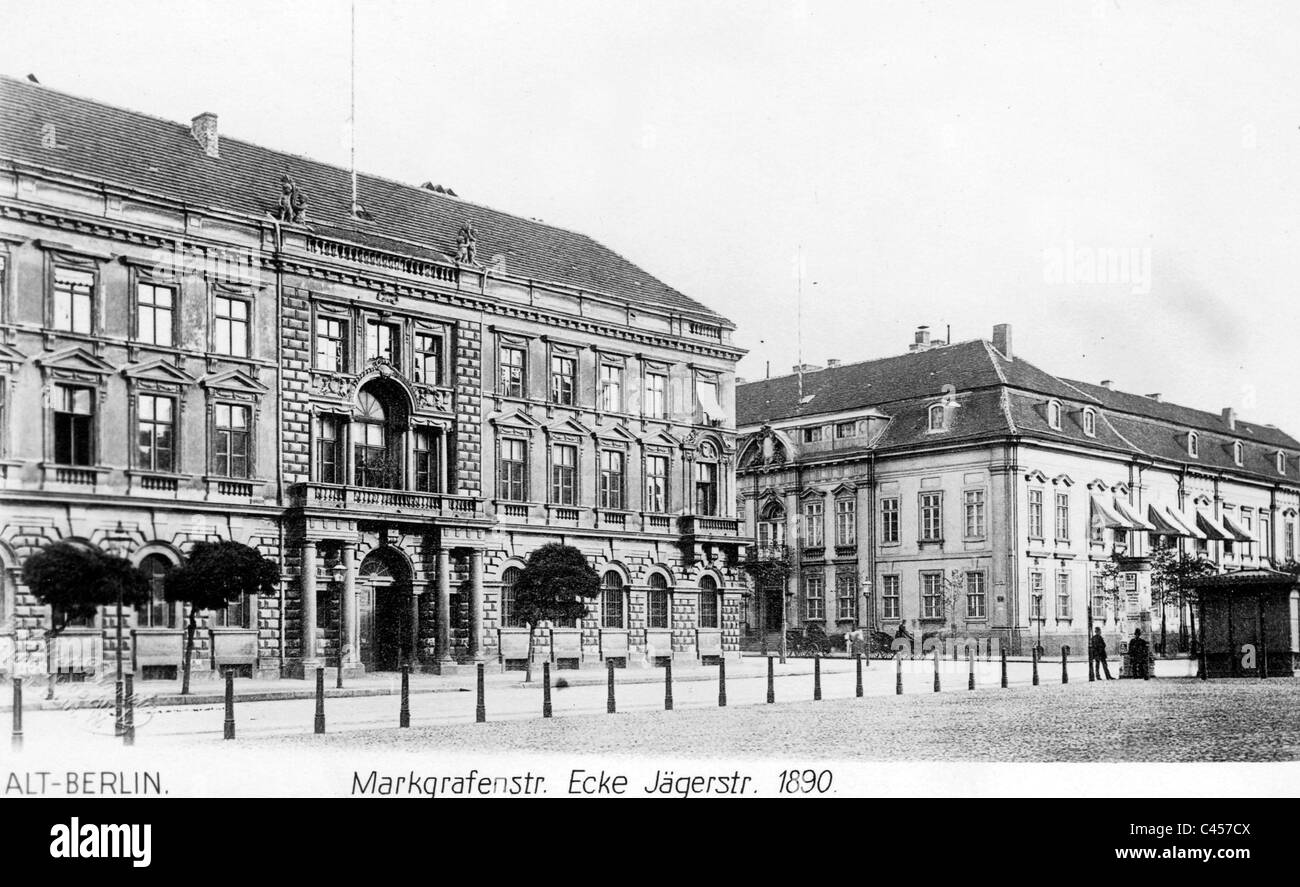 Markgrafen street a Berlino, 1890 Foto Stock