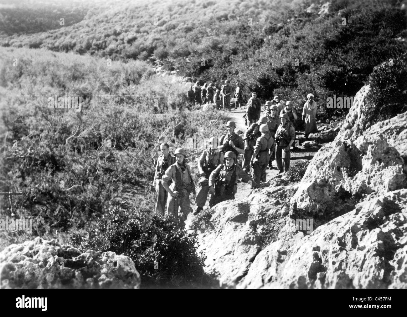 La Seconda Guerra Mondiale - Combatte in Tunisia Foto Stock