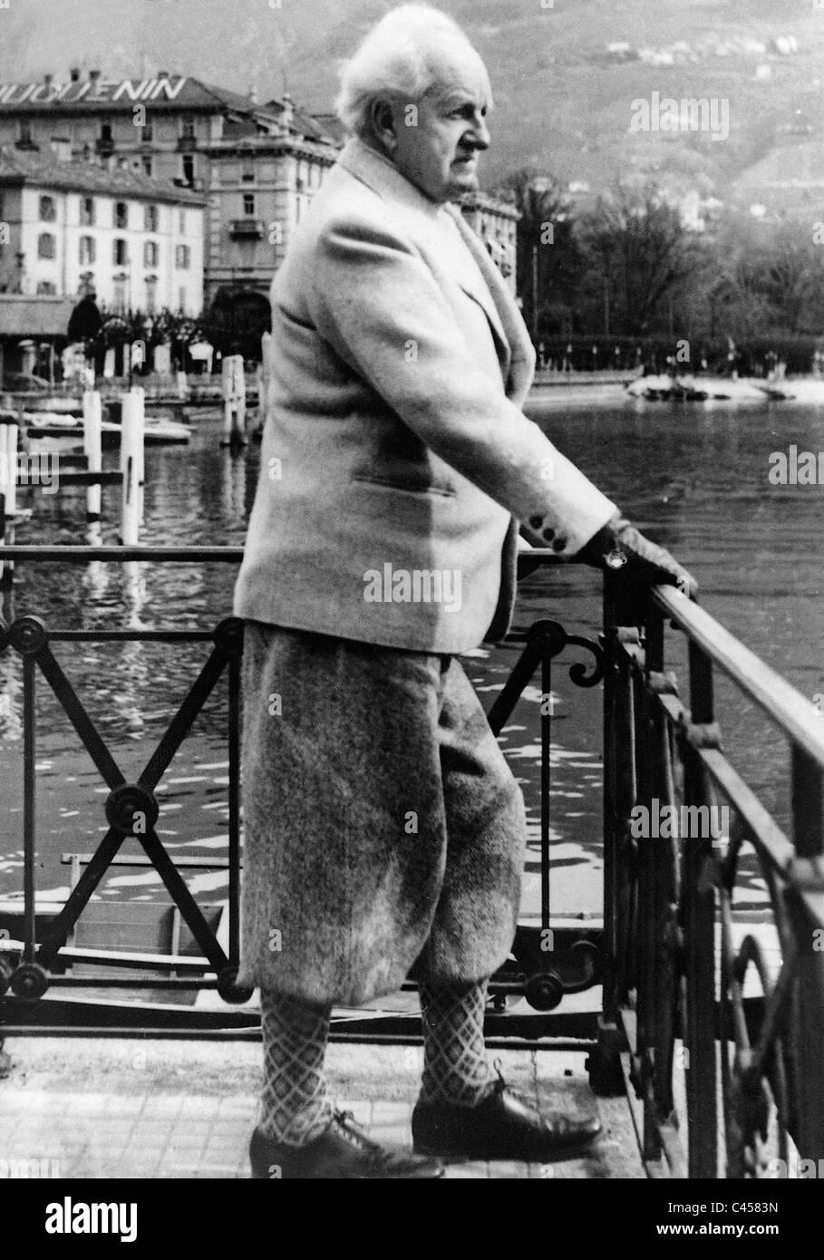 Gerhart Hauptmann a Rapallo, 1933 Foto Stock
