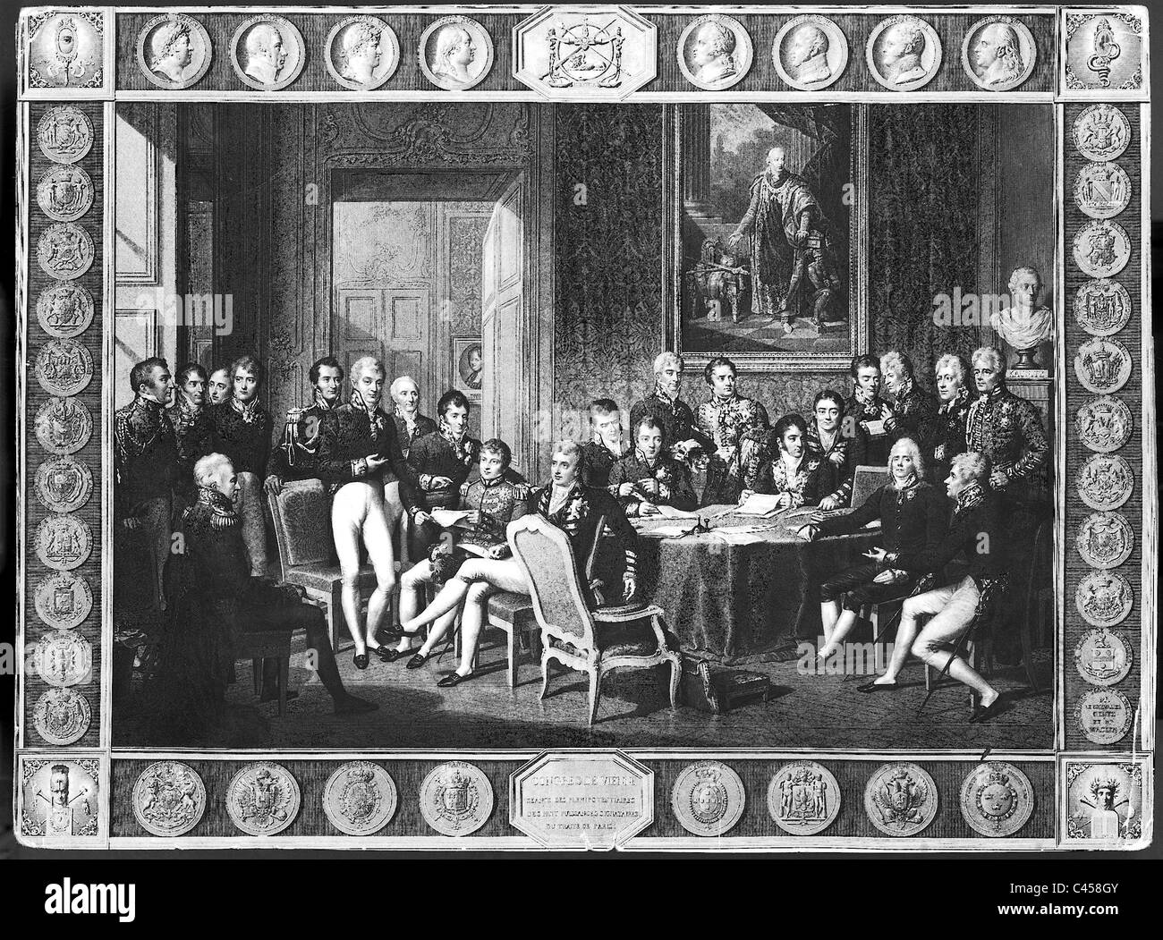 Il congresso di Vienna il 1814/1815 Foto Stock