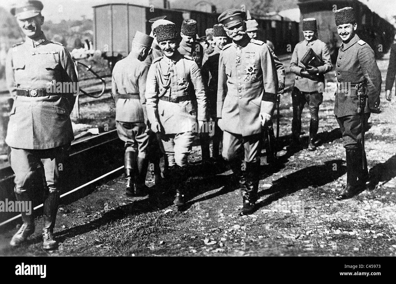 Enver Pascià e August von Mackensen, 1916 Foto Stock