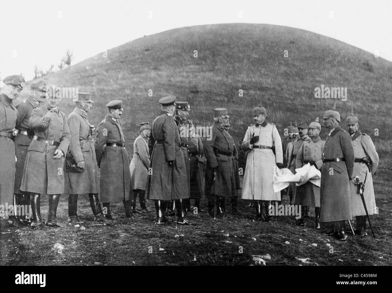 Arciduca Friedrich von Lieutenant-General Morgen e il generale Erich von Falkenhayn, 1917 Foto Stock
