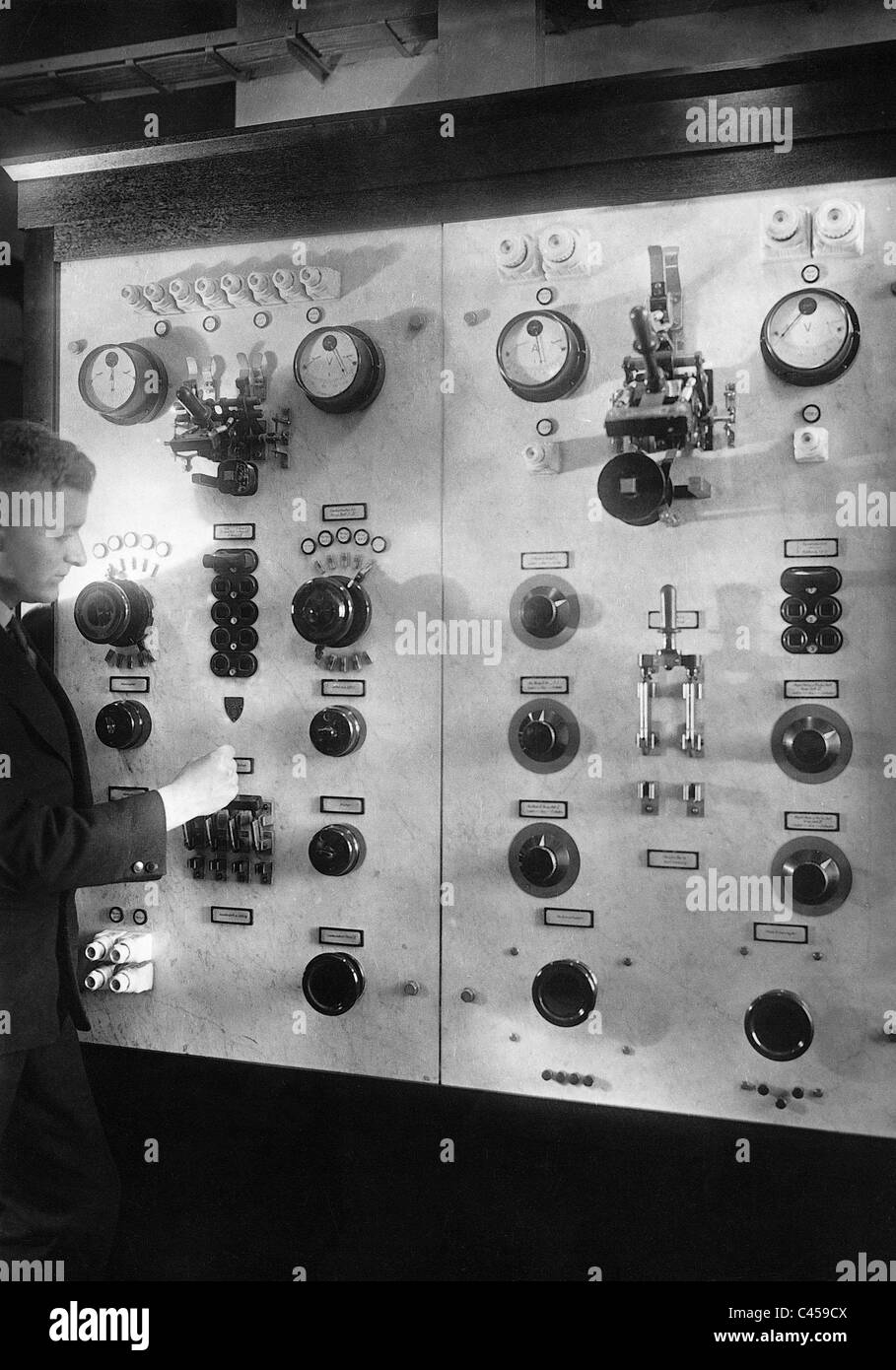 Immagine stazione telegraphs, 1930 Foto Stock