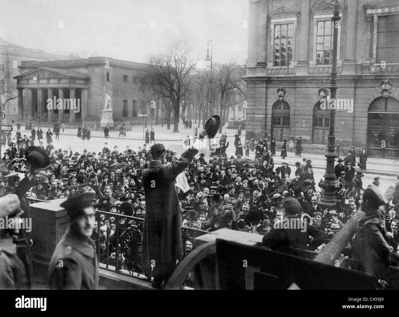 Indirizzo dell'Kronprinzen-Palais dopo la dichiarazione della Repubblica, 1918 Foto Stock