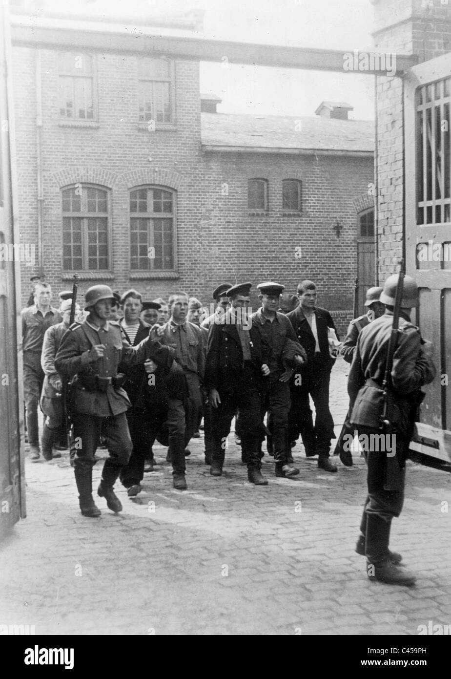 Prigionieri di guerra sovietici in Liep Foto Stock