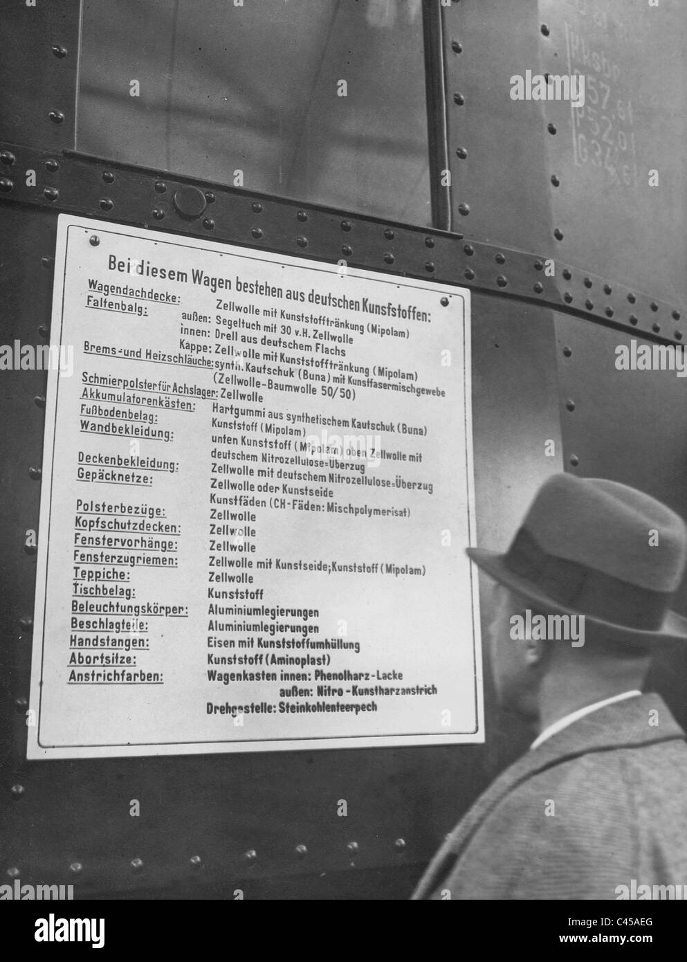 Carrello ferroviario da materiali prodotti in Germania, 1937 Foto Stock