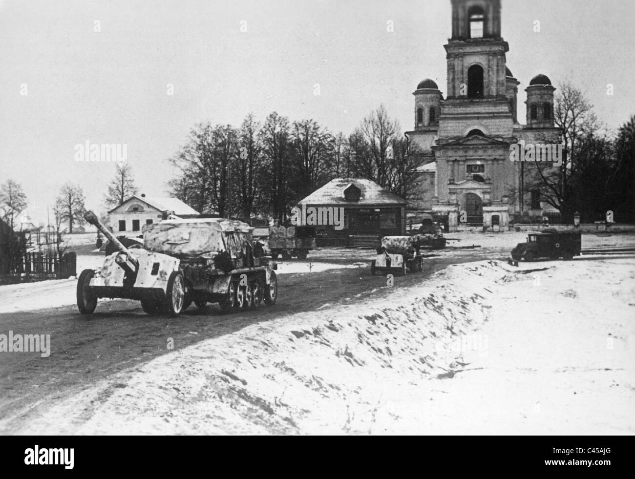 Truppe tedesche in Klin 1941 Foto Stock