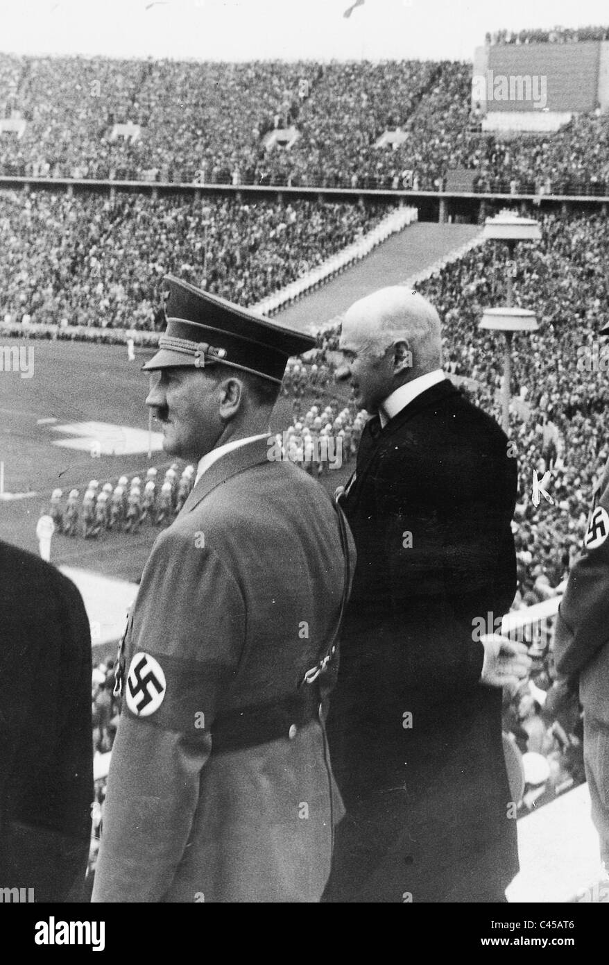 Adolf Hitler in occasione delle Olimpiadi di Berlino, 1936 Foto Stock