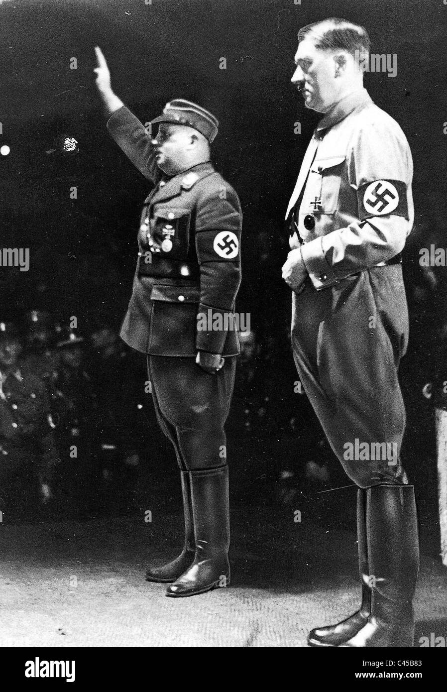 Adolf Hitler e Ernst Roehm, 1933 Foto Stock