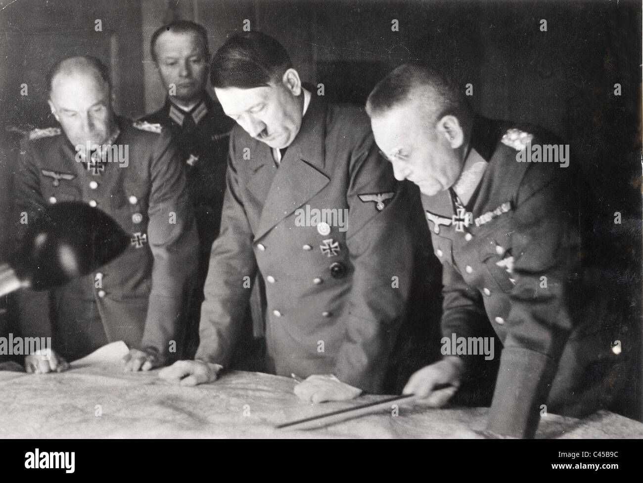 Adolf Hitler, Walther von Brauchitsch, Franz Halder, 1941 Foto Stock