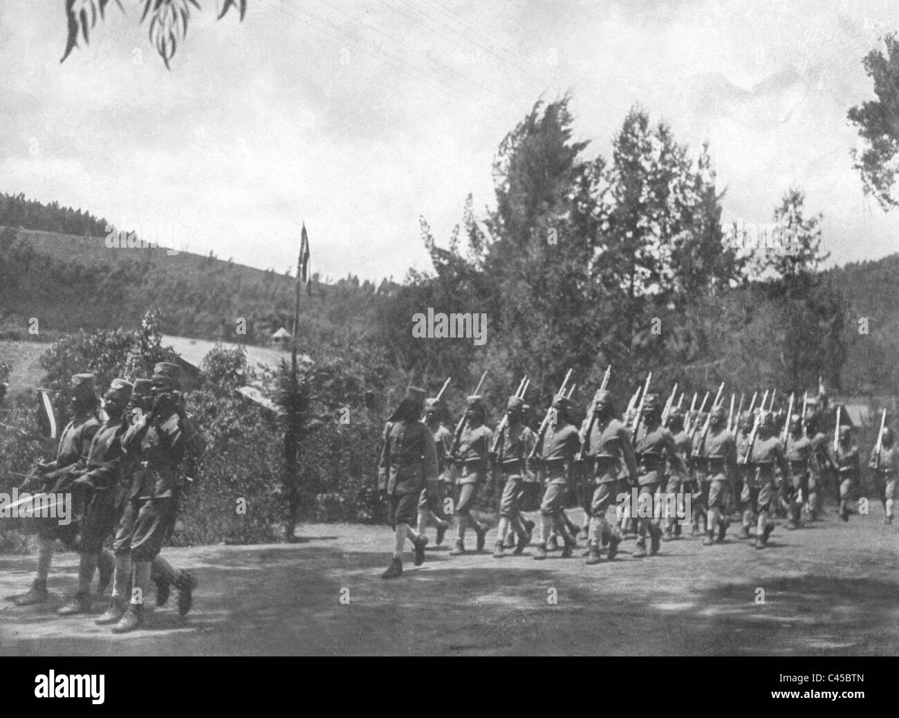 Askaris durante la Prima Guerra Mondiale in tedesco in Africa orientale Foto Stock