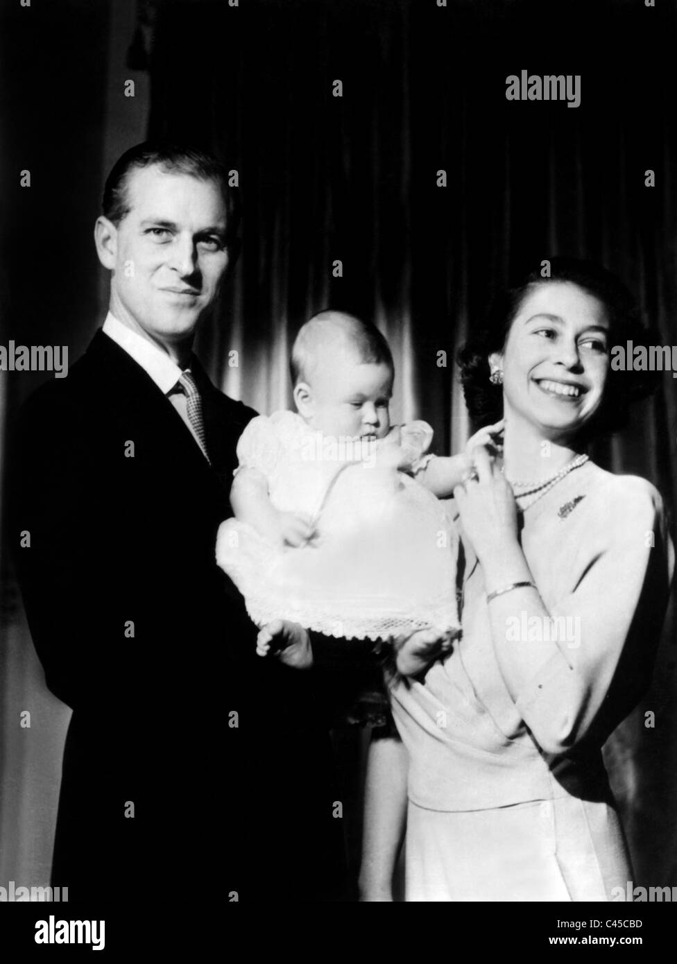 La Principessa Elisabetta del Duca di Edimburgo il principe Charles ROYAL FAMILY 01 Dicembre 1948 Data approssimativa Foto Stock
