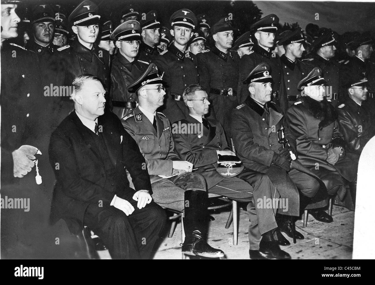 Quisling, Himmler, Terboven, Falkenhorst, 1941 Foto Stock